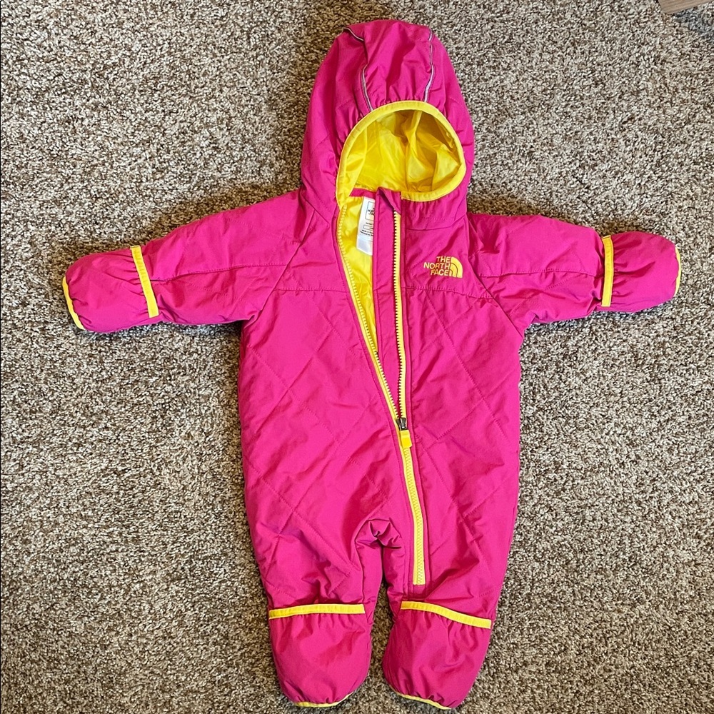 North Face Kids One Piece in Pink and Yellow